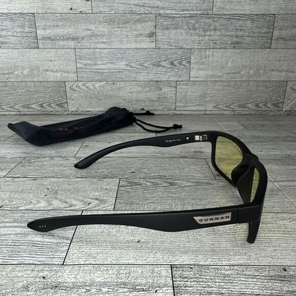 Gunnar Enigma Onyx Frame Gaming And Computer Glasses Amber Lens 58-18-135 - Picture 3 of 4